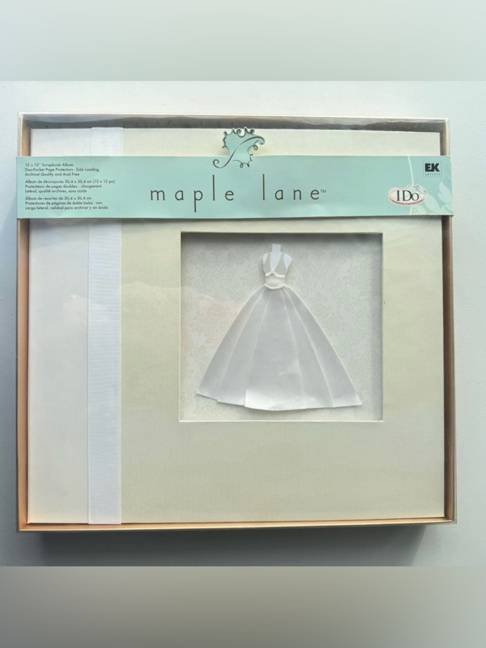 Maple Lane EK Success I Do 12x12 Dressed In White Wedding Dress SCRAPBOOK Album